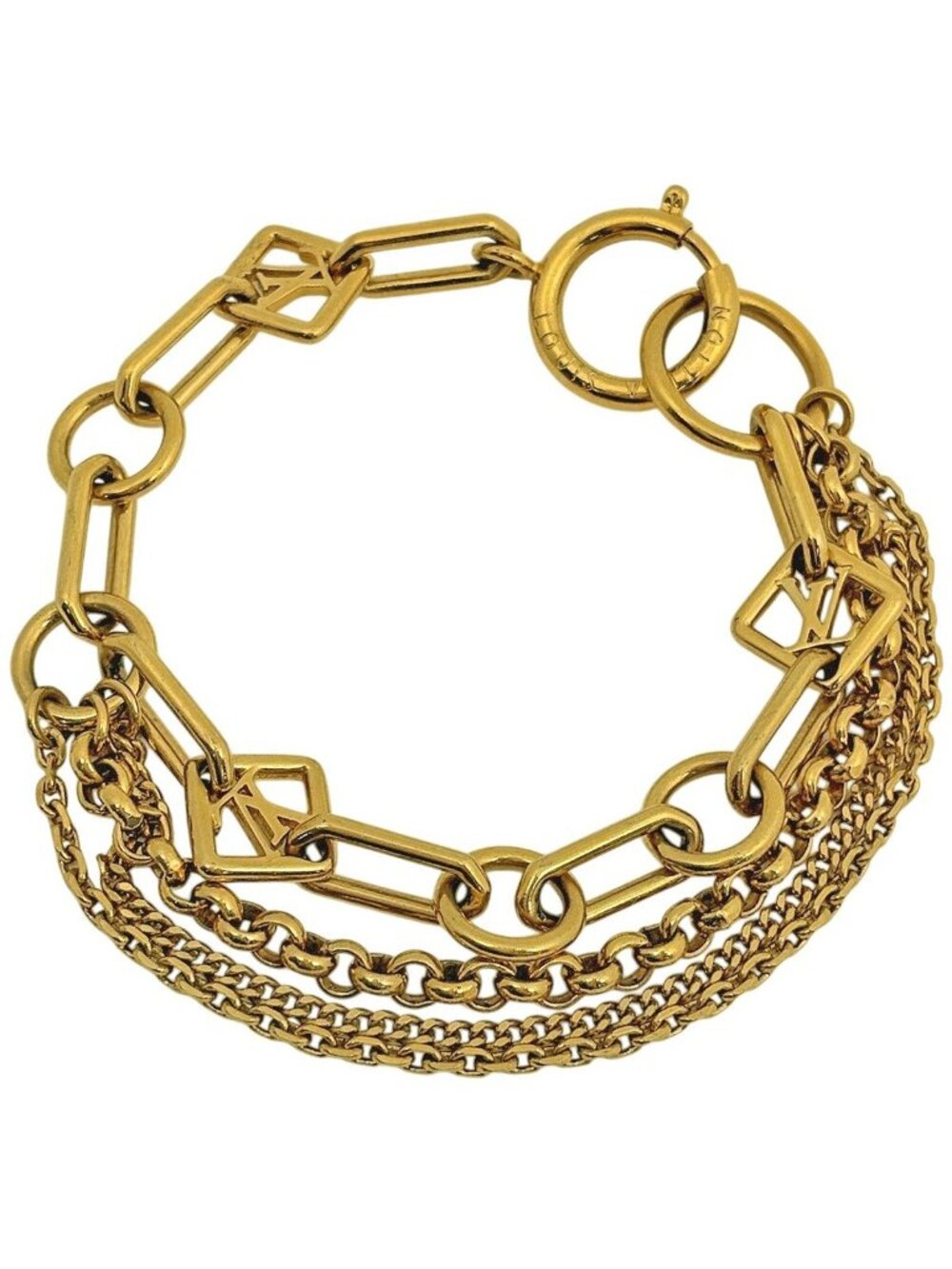Louis Vuitton Bracelet Chaine Vegas Quadruple Strand Gold Plated
